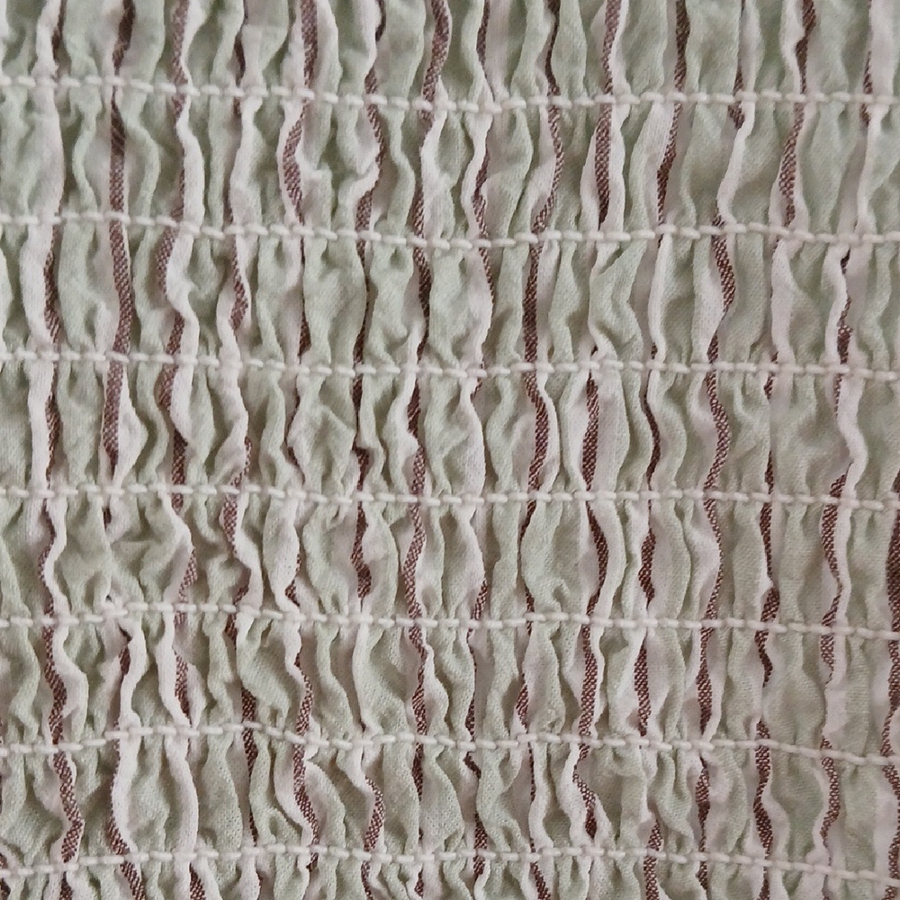 Madewell Cream and Brown Textured Blouse - Picture 3 of 7